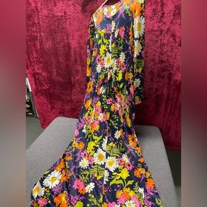 Brightly colored house coat/gown